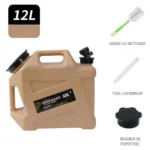 12-Liter-Wassertank/-kanister mit Wasserhahn – tragbarer Campingeimer